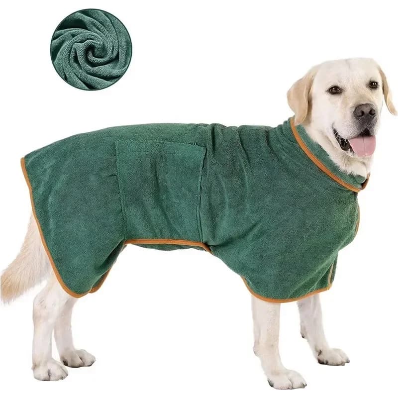 Absorbent Pet Bathrobe Quick Drying Dog Towel for Large & Small Dogs Cat Bathrobe Clean Pet Supplies